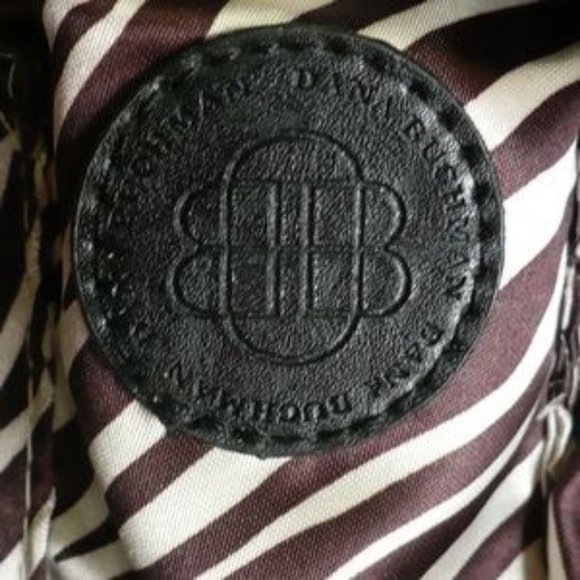 ❤️Dana Buchman Handbag  Black, White & Violet Shoulder Bag - Picture 8 of 8